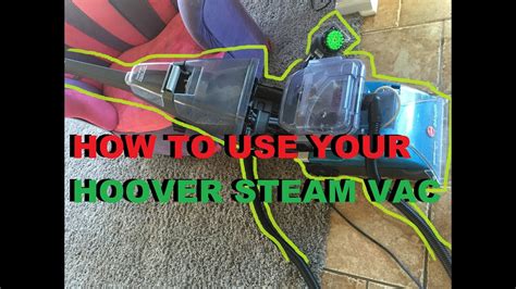 how to operate hoover steam vac